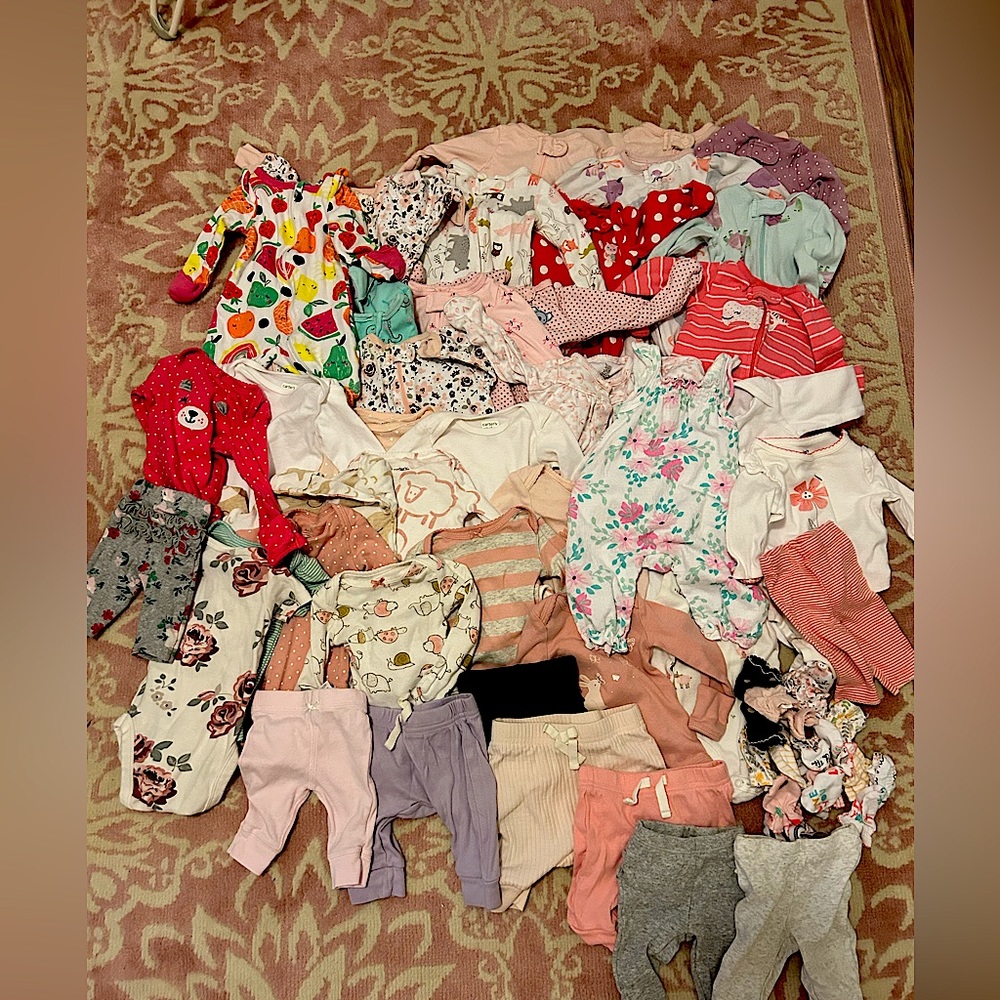 Newborn Baby Girl Lot 62 individual items!